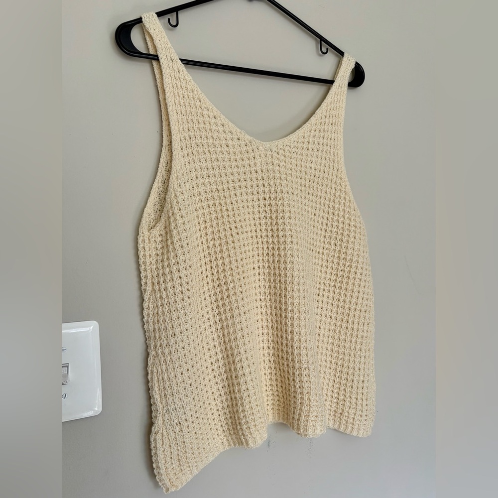 Wishlist Cream Textured Tank Top